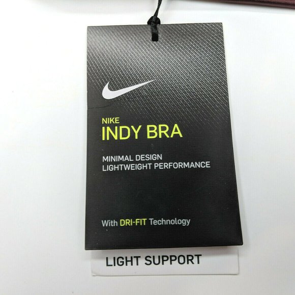 Nike Indy Fitness Sports Bra Womens Maroon Yoga - Picture 3 of 6